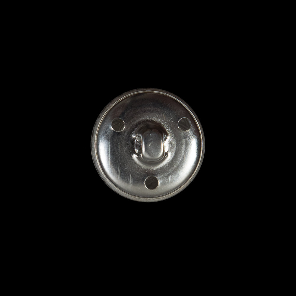 Silver Aluminum Crest Shank Back Button - 24L/15mm