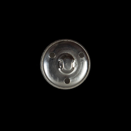 Silver Aluminum Crest Shank Back Button - 24L/15mm