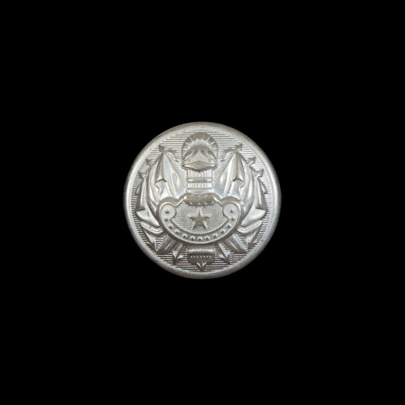 Silver Aluminum Crest Shank Back Button - 24L/15mm