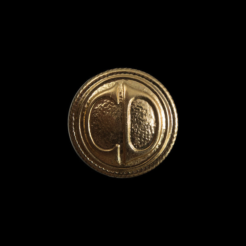 Gold Aluminum Shank Back Button - 32L/20mm