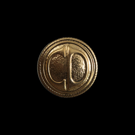 Gold Aluminum Shank Back Button - 32L/20mm