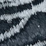 Italian Reversible Blue and White Sequins on a Navy Rayon Jersey
