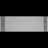 Italian White Geometric Crochet Knit with Fringe Selvages