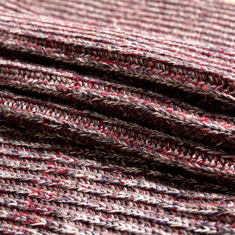 Italian Red, Gray and White Chunky Wool Knit