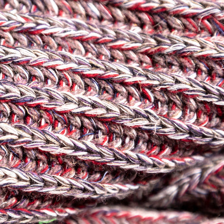 Italian Red, Gray and White Chunky Wool Knit