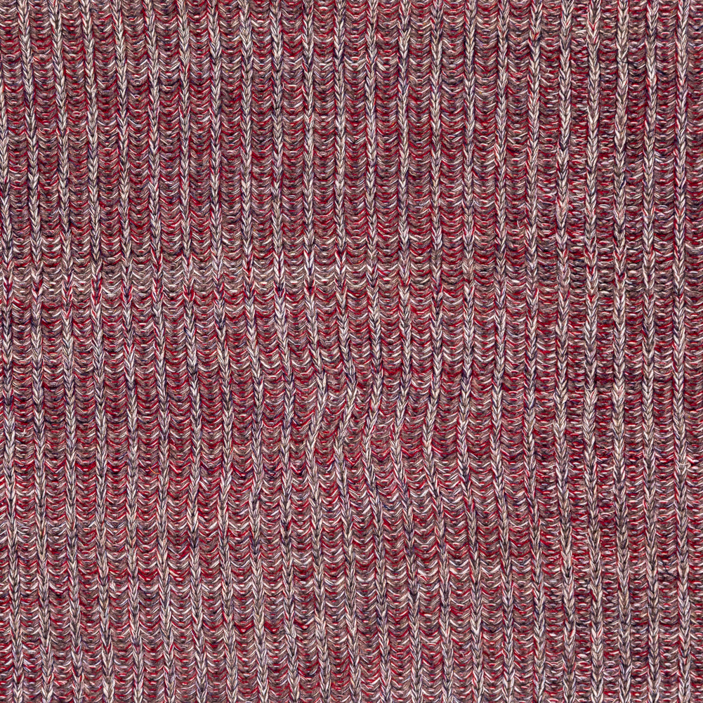 Italian Red, Gray and White Chunky Wool Knit