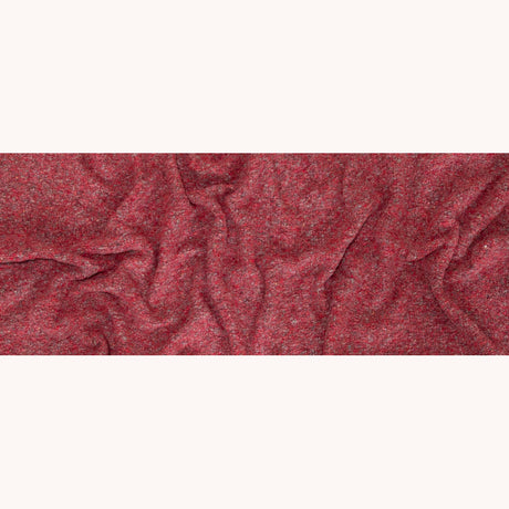 Italian Red and Gray Marbled Chunky Wool Knit