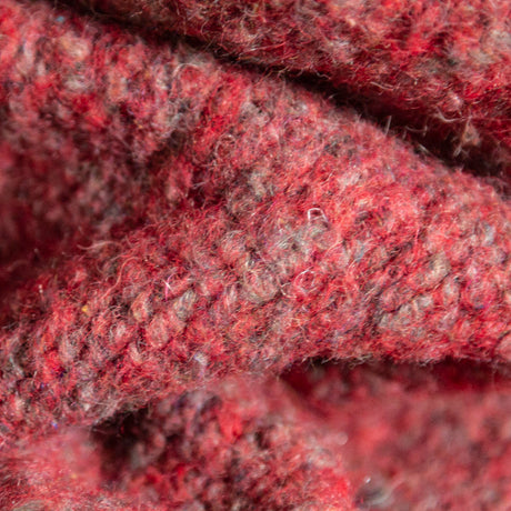 Italian Red and Gray Marbled Chunky Wool Knit