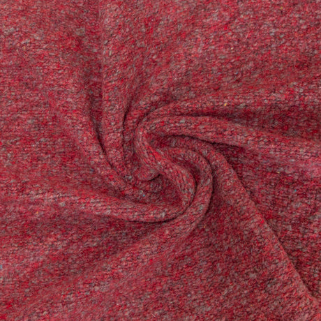 Italian Red and Gray Marbled Chunky Wool Knit