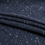Italian Midnight Navy Speckled Wool Knit