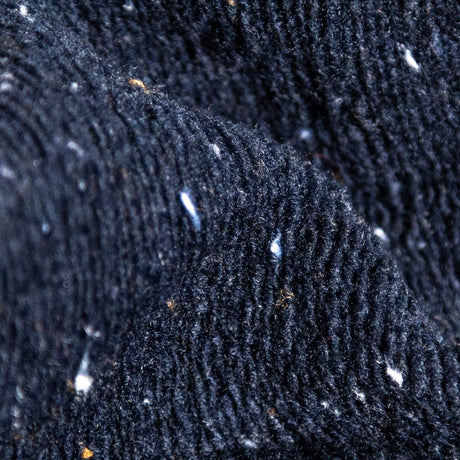 Italian Midnight Navy Speckled Wool Knit