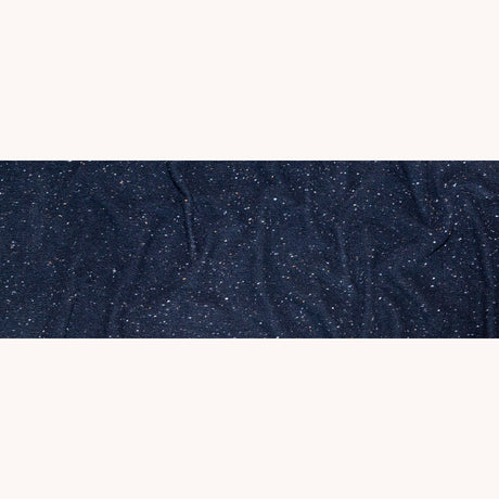 Italian Midnight Navy Speckled Wool Knit