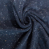 Italian Midnight Navy Speckled Wool Knit