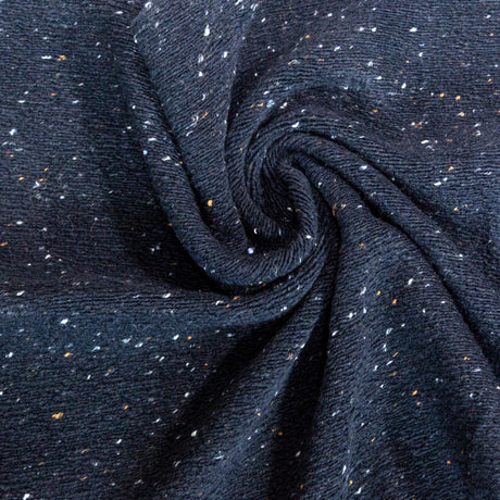 Italian Midnight Navy Speckled Wool Knit