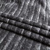 Italian Black and Gray Striped Wool Knit