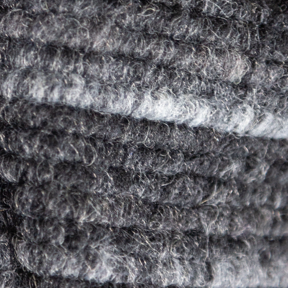 Italian Black and Gray Striped Wool Knit