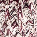 Italian Burgundy and White Chunky Wool Knit