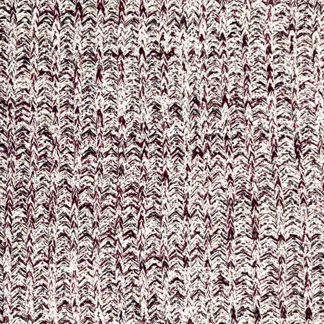 Italian Burgundy and White Chunky Wool Knit