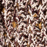 Italian White, Beet Red and Beige Chunky Wool Knit