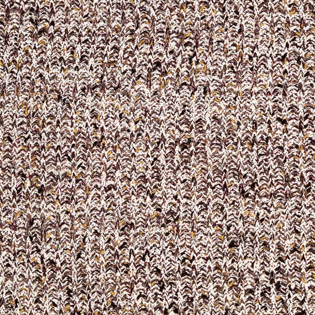 Italian White, Beet Red and Beige Chunky Wool Knit