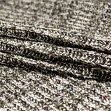 Italian Metallic Black, White and Hunter Green Chunky Wool Knit