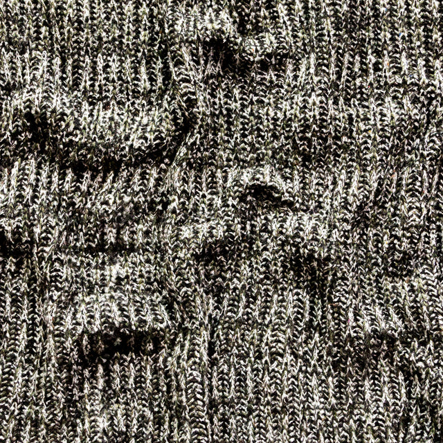 Italian Metallic Black, White and Hunter Green Chunky Wool Knit