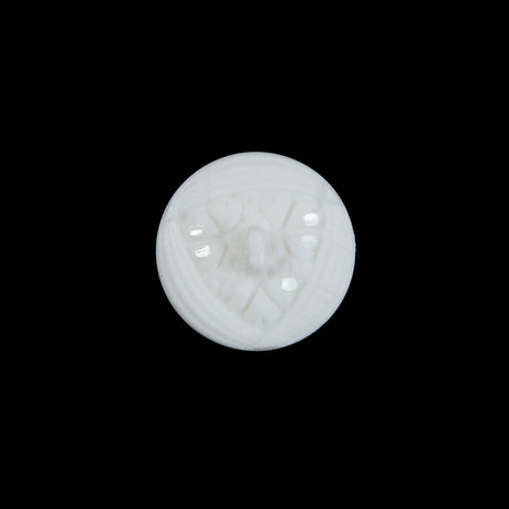 White Etched Shank Back Button - 24L/15mm