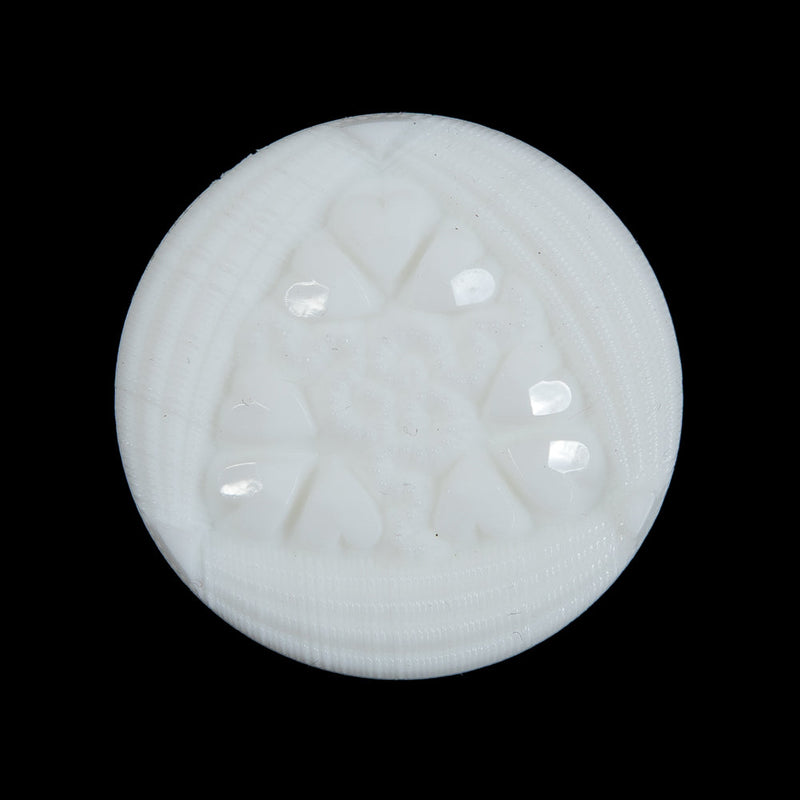 White Etched Shank Back Button - 44L/28mm