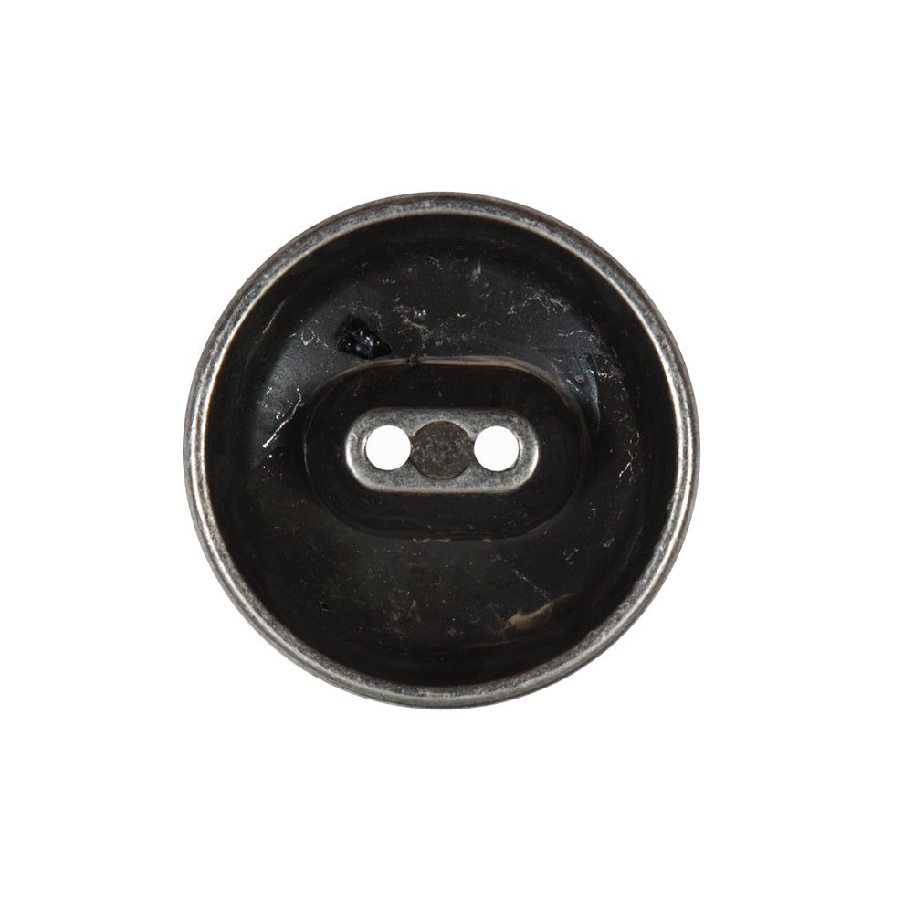 Silver 2-Hole Button Metal Coat - 36L/23mm