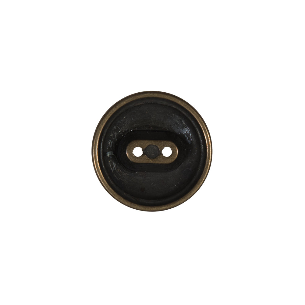 Antique Gold 2-Hole Button Metal Coat - 24L/15mm