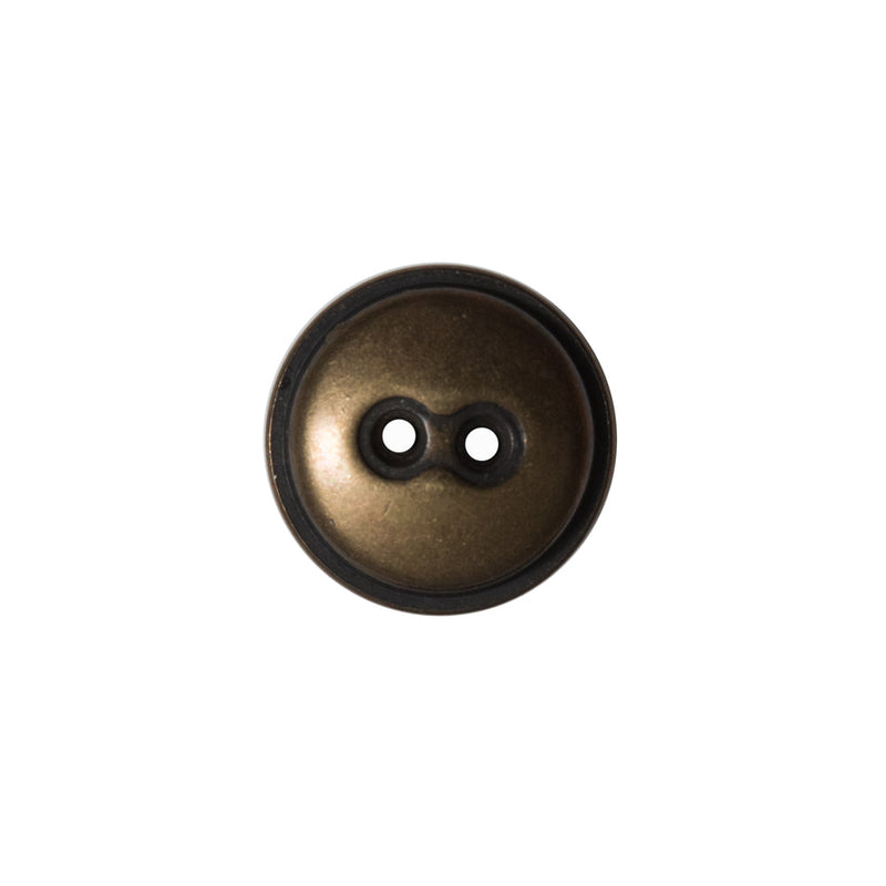 Antique Gold 2-Hole Button Metal Coat - 24L/15mm