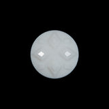 White Diamond Etched Shank Back Button - 30L/19mm