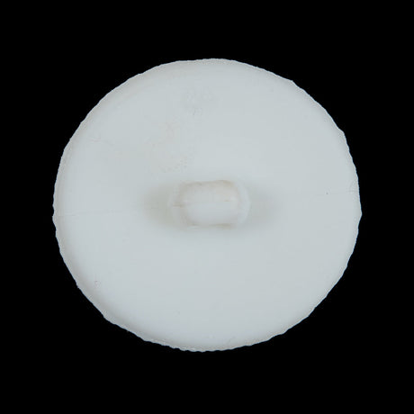 White Plastic Floral Shank Back Button - 44L/28mm