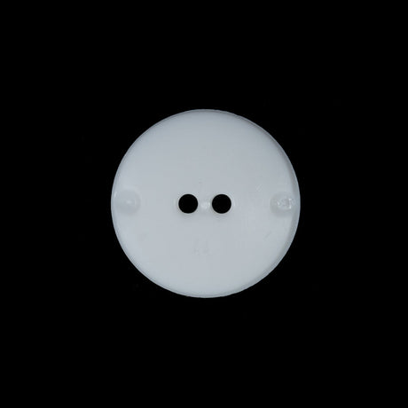 White Etched 2-Hole Plastic Button - 32L/20mm