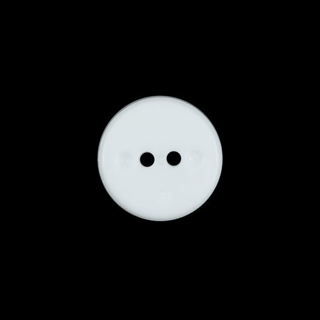 White 2-Hole Concaved Button - 24L/15mm