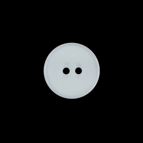 White 2-Hole Concaved Button - 24L/15mm
