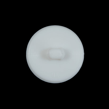 White Plastic Pebbled Shank Back Button - 36L/23mm