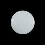 White Plastic Pebbled Shank Back Button - 36L/23mm