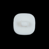 White Plastic Beveled Shank Back Button - 30L/19mm
