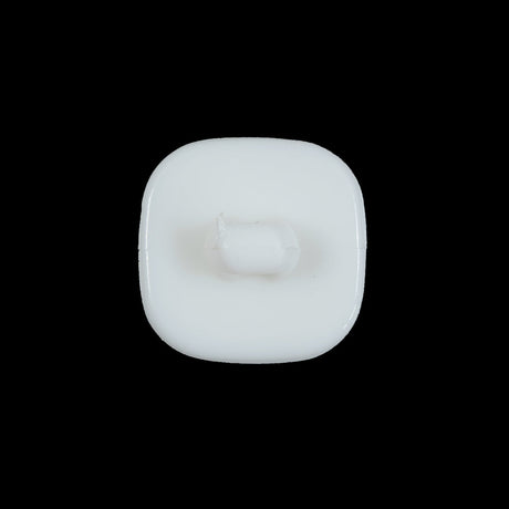 White Plastic Beveled Shank Back Button - 30L/19mm