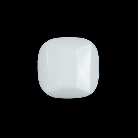 White Plastic Beveled Shank Back Button - 30L/19mm