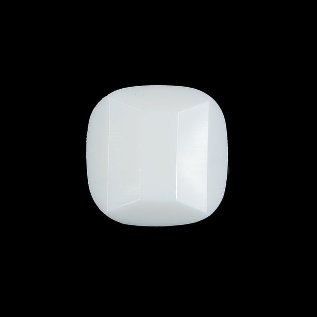 White Plastic Beveled Shank Back Button - 30L/19mm