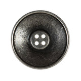Italian Silver Metal 4-Hole Button - 44L/28mm
