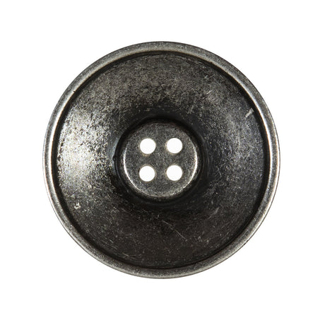 Italian Silver Metal 4-Hole Button - 44L/28mm