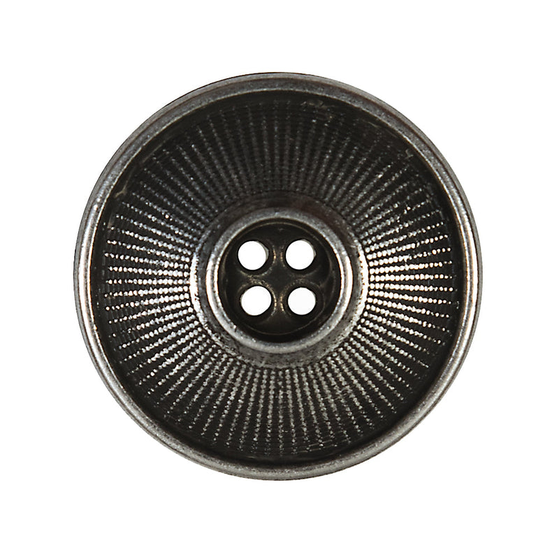 Italian Silver Metal 4-Hole Button - 44L/28mm