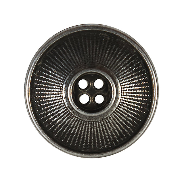 Italian Silver Metal 4-Hole Button - 44L/28mm