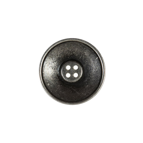 Italian Silver Metal 4-Hole Button - 32L/20mm
