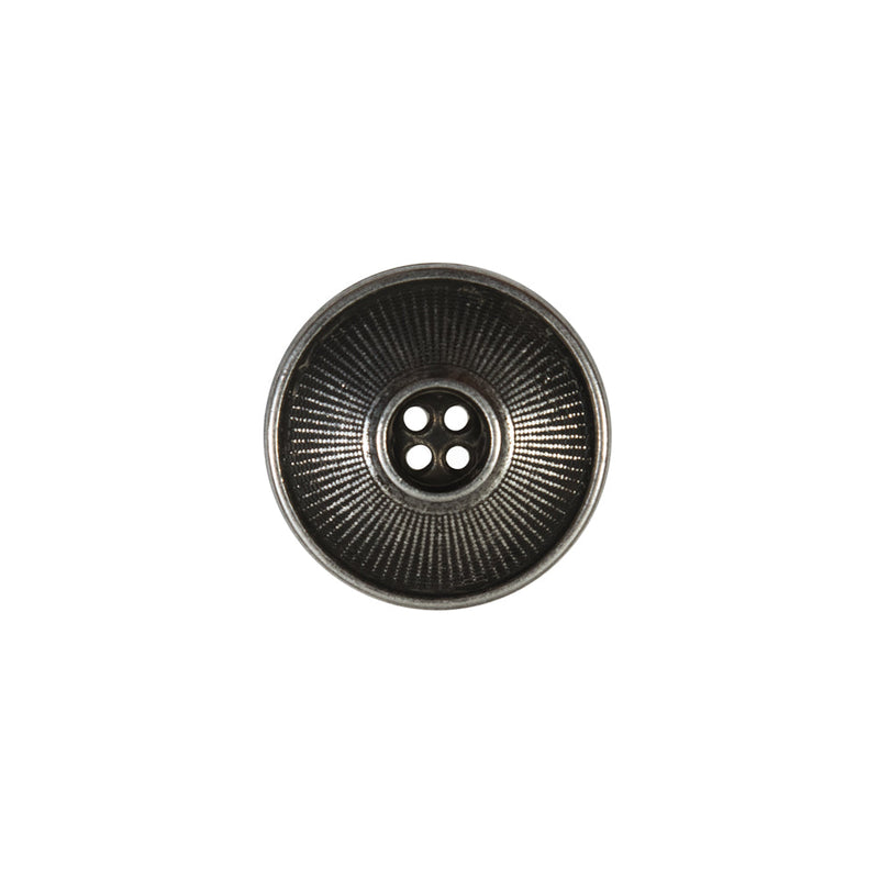 Italian Silver Metal 4-Hole Button - 18L/11.5mm
