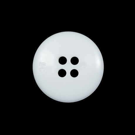 White Geometric 4-Hole Plastic Button - 36L/23mm