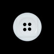 White Geometric 4-Hole Plastic Button - 36L/23mm